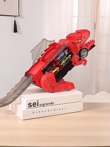 【Local Delivery】Dinosaur Transformation Truck with Free 4Pcs Alloy DieCast Car Novelty Swallowing Toys for Kid Gift  6Pcs Alloy DieCast Car Dinosaur Swallowing Car Kid Toys Gift Tyrannosaurus Playing can improve childrens concentration