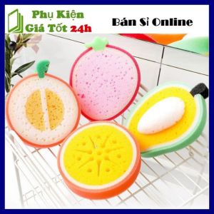 Miếng Rửa Chén Bát Bọt Bển Nano Chống Dính Dầu Đa Năng Hình Trái Cây Cute - Mút Rửa Chén / Miếng bọt biển tạo bọt cọ rửa xoong nồi siêu sạch