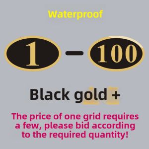 Gold Acrylic Table Number Plate Waterproof Oil Resistant Restaurant Table Label Shoe Cabinet Room Number Door Plate