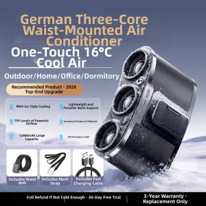 caibeike | 3-Core Cooling Portable Fan Quiet Long Battery Life