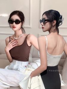 Summer 2025 New European Style Womens U-Back Strap Vest Breathable Shaping Skin-Friendly Inner Wear Fashionable Tank Top