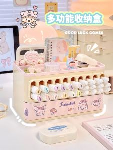 กล่องเก็บของสำหรับโต๊ะทำงานแบบพื้นฐาน อุปกรณ์เรียงลำดับแบบหลายฟังก์ชันสำหรับห้องแถว กล่องเก็บของสำหรับบ้านและออฟฟิศ