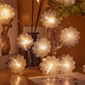 2/3 Meters LED Fiber Optic Fairy Light Battery-operated Garland Christmas Decoration Party New Years Decor Artificial Flowers