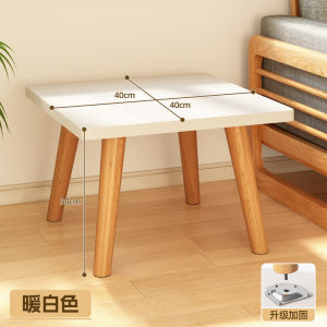 Square Small Tea Table Home Living Room Sofa Side Table Balcony Bay Window Casual Small Wooden Tea Table Compact Modern Style