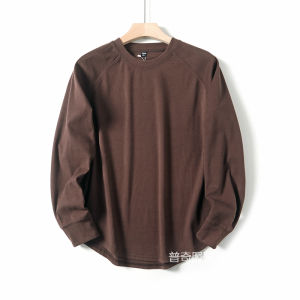 Áo Thun Nam Tay Dài Ấm Áp Hai Mặt Lông Cừu Mùa Thu Đông Thời Trang Tròn Cổ Tròn Chất Liệu Polyester Phong Cách Thường Ngày