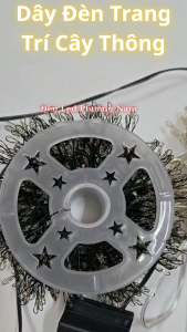 Dây Đèn Led Xương Cá / Led Rễ Cước 20m 500 bóng Trang Trí Cây Thông ánh sáng Đủ Màu / Vàng chớp nháy nhiều chế độ