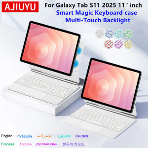 AJIUYU Magic Keyboard For Samsung Galaxy Tab S11 11-Inch 2025 Tab S11 Tablet Smart Magnetic Case Keyboard Multi-touch Backlight