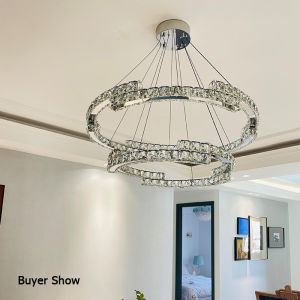 LANTU Rectangle LED Chandelier with Remote Dimming Modern Acrylic Hanging Light for Dining Table Living Room Kitchen Restaurant Lighting