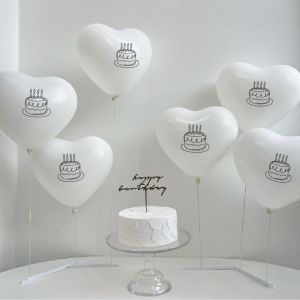 Macaron Heart Shaped Balloon Table Drift Ornament Stand Wedding Party Decoration Proposal Birthday Scene Arrangement Balloon