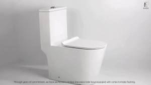 EACO T933 Rimless One Piece Toilet Bowl | Free Installation | Tornado Flushing | Soft Seat Closing | Fully Concealed Back | 10 Years Flushing Warranty | 3 Ticks Water Efficiency | Climate Voucher Accepted | Bidet Seat Cover Add-On