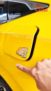 Decal tem nhôm dán cảnh báo đổ xăng A95 dầu Diesel cho xe ô tô