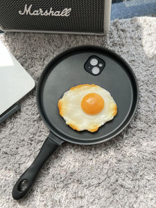 Creative Personalized Fried Egg Phone Case Funny Imitation Pancake Compatible with 15Pro Max 13Pro 14Plus Popular Couple New Model 12Xs