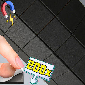 50/200Pcs Flexible Magnetic Sheet Tape Square Soft Magnets Sheet Self Adhesive DIY Craft Stickers Refrigerator Office Whiteboard