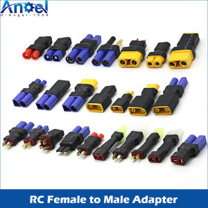 2pc Adapter XT30 XT60 XT90 Traxxas T Plug Deans EC5 EC3 Female to Male HXT 4MM Connectors Plug RC Lipo Battery Control Parts DIY