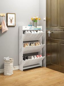 ตู้รองเท้า ชั้นวางรองเท้า ตู้เก็บรองเท้า MDF กล่องเก็บรองเท้า กันน้ำ ฝุ่น ไม้ ตู้วางรองเท้า อุปกรณ์จัดเก็บรองเท้า สำหรับการสั่งออนไลน์ COD