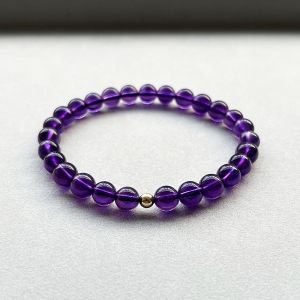 Natural Amethyst Bracelet Women Genuine Goods Uruguay Original Stone Girlfriends Lavender Student Jewelry Crystal Beads Bracelet