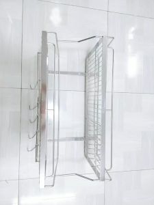 Kệ úp chén bát 2 tầng treo tường 100% Inox 304 Tiến Phong Kim bền bỉ không rỉ sét rổ úp chén giá để bát kệ đựng bát
