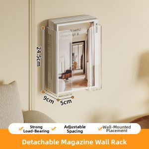 WUBUWEI | Transparent Wall-mounted Acrylic Bookshelf