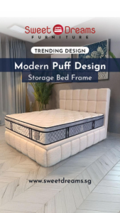 Cream Puff Divan/Storage Bed Frame | Bed Room Furniture