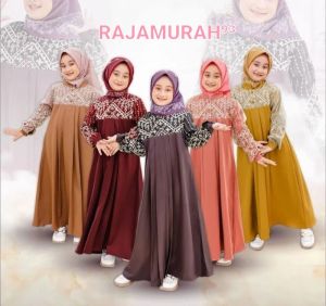 HILYA KIDS USIA 3-13 TAHUN Matt Ceruty Fashion Anak Muslimah Terbaru // Gamis Lebaran 2024