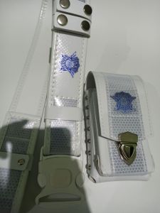 Kopel setelan lantas terbaru motif tawon lis kulit sintetis tahan kotor