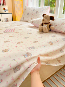 Kiss Dear | Cotton Thickened Bed Sheet Set 3pcs