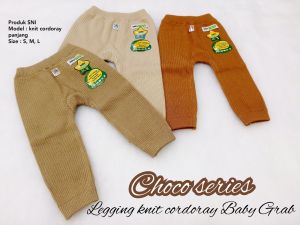 Legging panjang bayi dan anak knit RIB "Baby Grab" chocolate series~Legging bayi laki-laki dan perempuan PREMIUM