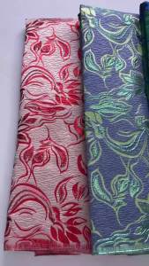 Luxury Metallic Floral Jacquard Brocade Lace Fabric African Style Embossed Cloth For Wedding Evening Party Dress Sewing Material