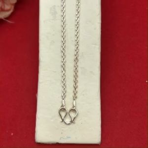 สร้อยคอลายโซ่คตกิตโซ่น้ำมัน ตะขอตัวเอ็ม ความยาว 24 นิ้ว ชุบเงิน สวมหัวได้ ใส่ได้ทุกโอกาส ใส่อาบน้ำได้ พร้อมส่ง