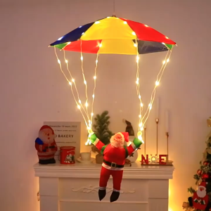 [🎅🏻พร้อมส่ง🎅🏻] Christmas ไฟแขวน ไฟห้อย  ไฟ LED ซานต้า ไฟประดับคริสมาสต์ ซานต้าโดดร่ม