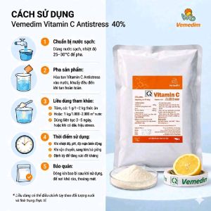 Vemedim Vitamin C Antistress 40% - Hỗ Trợ Chống Sốc Tôm Cá Giảm Stress Tăng Đề Kháng Khỏe Mạnh An Toàn & Chất Lượng Cao