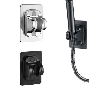 1PC ABS Shower Bracket Base Strong Universal Adhesive Waterproof Adjustable Shower Head Holder Bathroom Shower Head Support