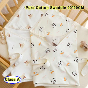 ผ้าเช็ดตัวถุงนอนของเด็กทารกผ้าฝ้ายบริสุทธิ์ห่อผ้าหุ้มตัวทารกแรกแบบบางไม่ทำให้ตกใจสำหรับฤดูร้อน