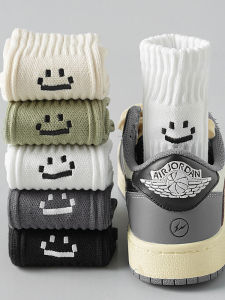 Mens Cotton Sports Socks Anti-Odor Antibacterial Large Size Mid-Calf Running Socks Pure Cotton Breathable Comfortable Autumn Winter