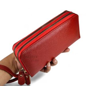 Dompet Wanita Kulit / Dompet Wanita Panjang Resleting Kulit Sapi