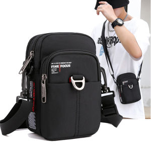 Aotian Mini Crossbody Phone Bag for Men and Women Fashionable Casual Summer Autumn Oxford Cloth Zippered Waist Bag