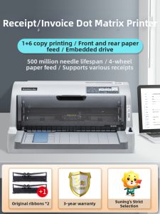 New Comix Pin-Type Printer Automatic Manual Integrated Delivery Note Out-Of-Warehouse Note Receipt Small Flat Push Pin Hole Printer Special Machine Receipt Triple Printer USB Interface