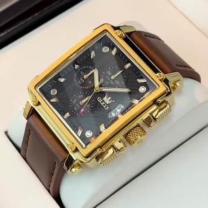 OLEVS | Đồng Hồ Thạch Anh Vuông OLEVS 9925 Dành Cho Nam Dây Da Thời Trang Đồng Hồ Đeo Tay Thể Thao Sang Trọng Chống Thấm Nước Dạ Quang Chronograph