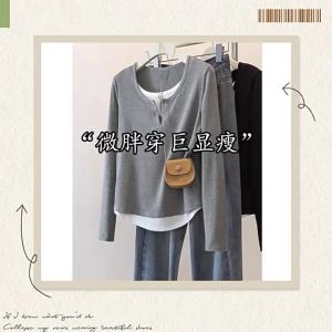 Stomach Concealing Oversized Long Sleeve Tshirt