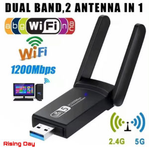 1200Mbps USB 3.0 Wifi Adapter Dual Band 5Ghz 2.4GHz Antenna Dongle Network Card For Laptop Desktop 802.11AC RTL8812BU