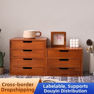 Desk Drawer Small Wooden Storage Cabinet