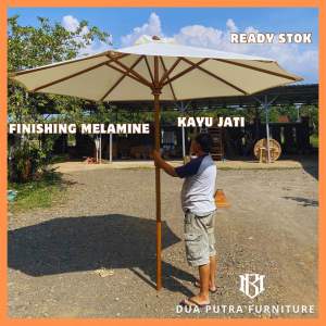 Payung taman rangka payung jati rangka payung cafe hotel dan restoran stik kerangka payung outdoor payung anti air