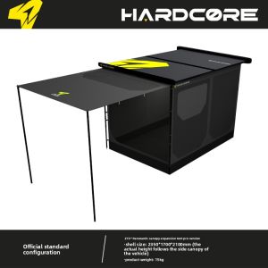 Arcane Warrior | 270 Degree Panoramic Camping Tent Black Vinyl Folding Shelter Sun Protection