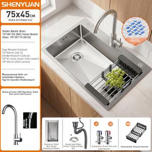 SHENYUAN | 304 Stainless Steel Large Single Bowl Undermount Sink
