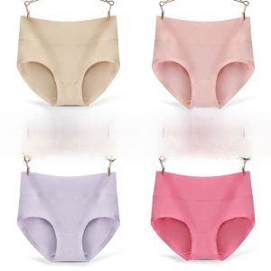 High Waist Bamboo Charcoal Fiber Womens Underwear Pure Cotton Modal No-Show Ladies Briefs Comfortable Breathable Innerwear
