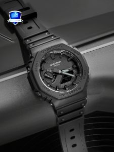 Casio | Casio G-Shock Mens Watch Trendy Sports Octagonal Black Samurai GA-2100 Quartz Movement Resin Strap Round Face Mineral Glass