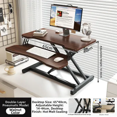 FWTDF | Standing Desk Height Adjustable Computer Table Notebook Desktop Folding Support Iron Legs Simplistic Modern Home Office Desk