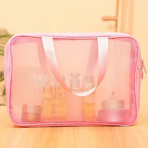 WRF80 Tas Kosmetik Toiletaries Travel Net Grid Jaring WASHBAG Besar Large Travel TKM