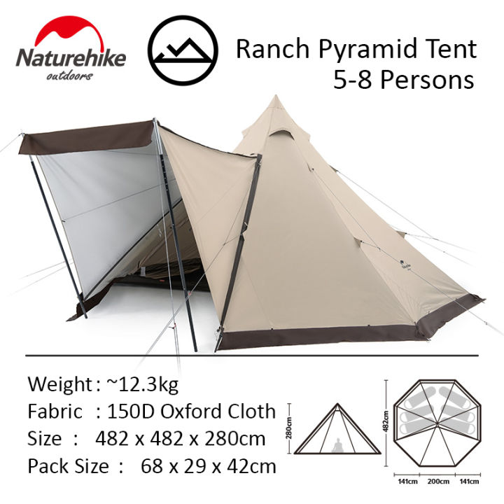 Naturehike Ranch Pyramid Tent 5 8 Persons Lazada PH