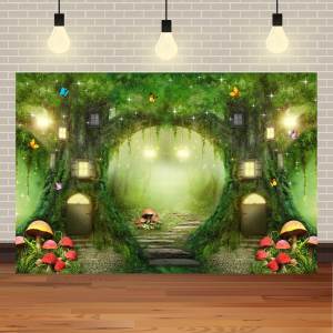 Enchanted Garden Magic Forest Birthday Party Background Cloth Fairy Theme Scene Decoration Photography Studio Equipment